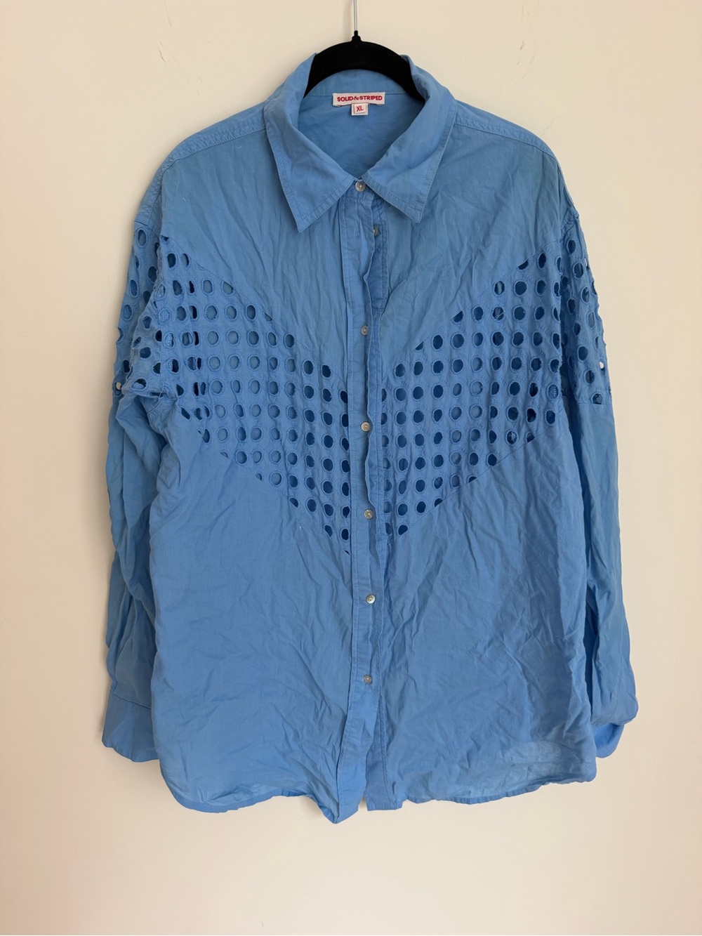 SOLID & STRIPED Light Blue Women's Button-Down Shirt